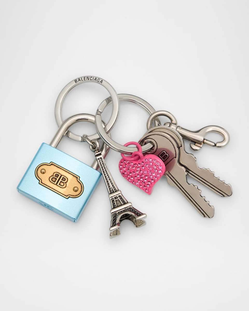 Padlock Charm Keyring